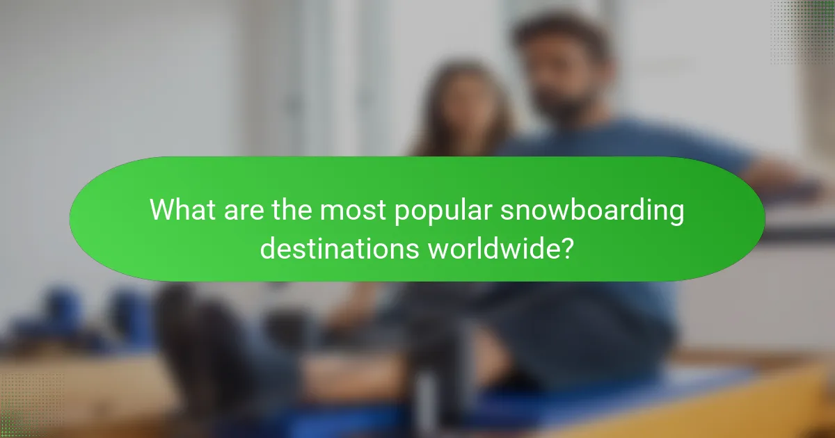 What are the most popular snowboarding destinations worldwide?