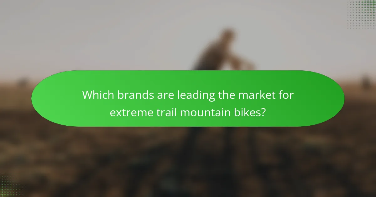 Which brands are leading the market for extreme trail mountain bikes?